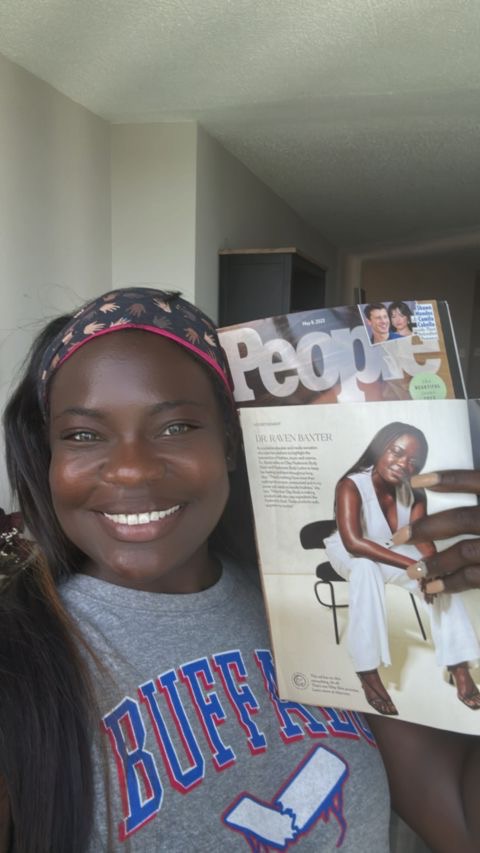 Dr. Raven Baxter featured in People Magazine's Olay science-educator campaign