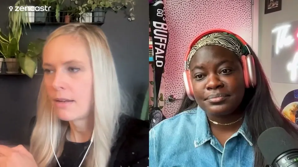 Dr. Amy Proal and Dr. Raven Baxter recording episode 5